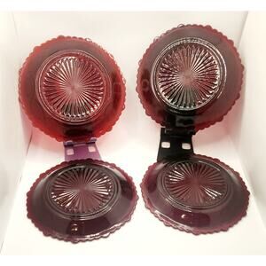 Avon | Dining | Avon 876 Cape Cod Ruby Red 7 Salad Plates Set Of 4 ...